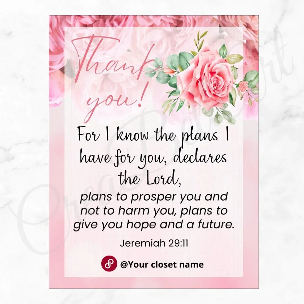 100 Pack Biblie Thank You Insert Cards - Small Business Thank You Card 4